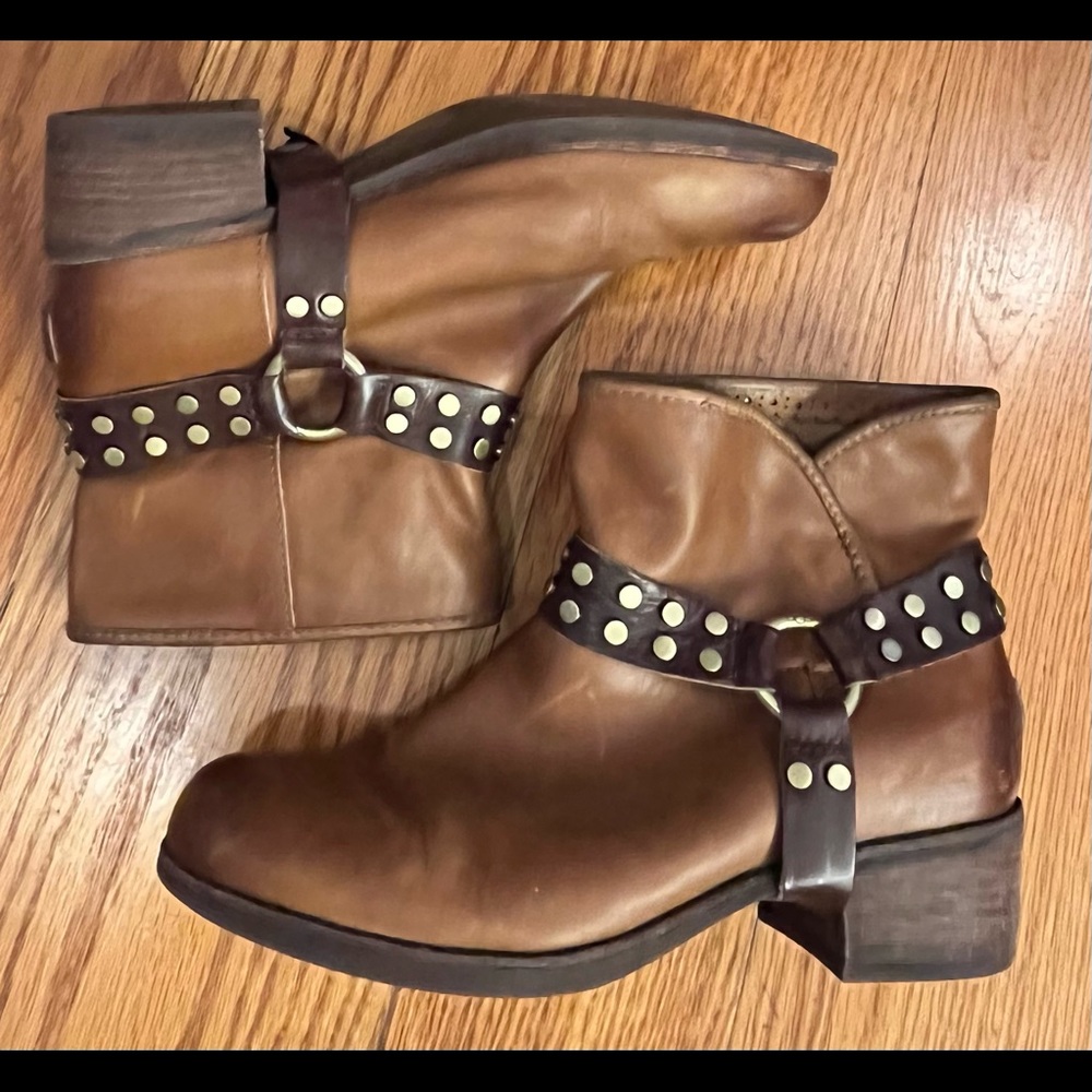UGG Leather Distressed Boots, Brown